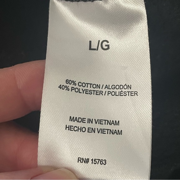 Champion Sweatshirt Hooded Front Pocket Long Sleeves Black Large - Picture 8 of 11